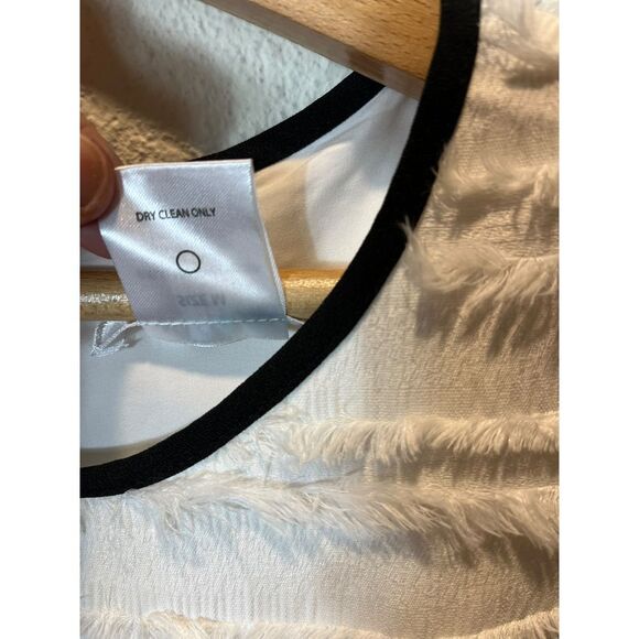 Masseys dress size medium semi formal‎ white and black sleeveless above knee - Picture 4 of 6